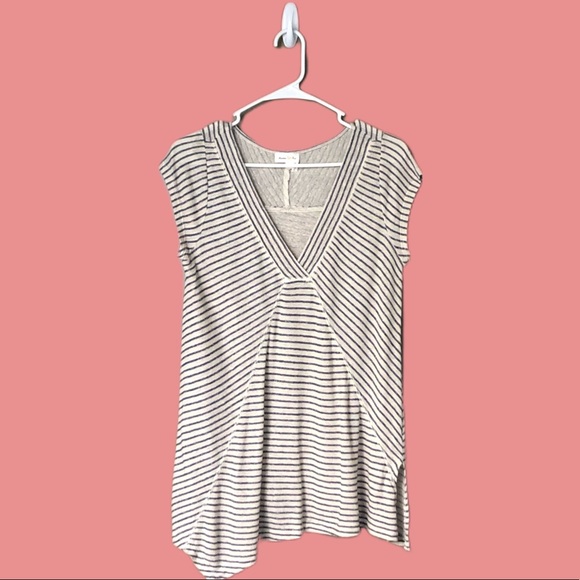 Anthropologie Meadow Rue striped linen top-h7 - Picture 3 of 8